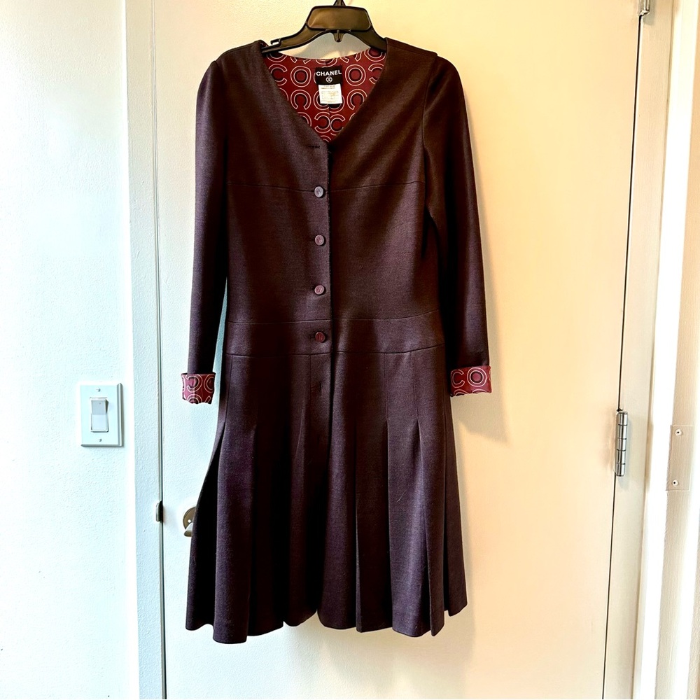 Chanel long sleeve button dress
